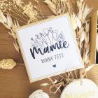 COFFRET BONNE FETE MAMIE - PORTE CLE ROND SIMILI CUIR -PERSONNALISABLE MAMIE MAMAN